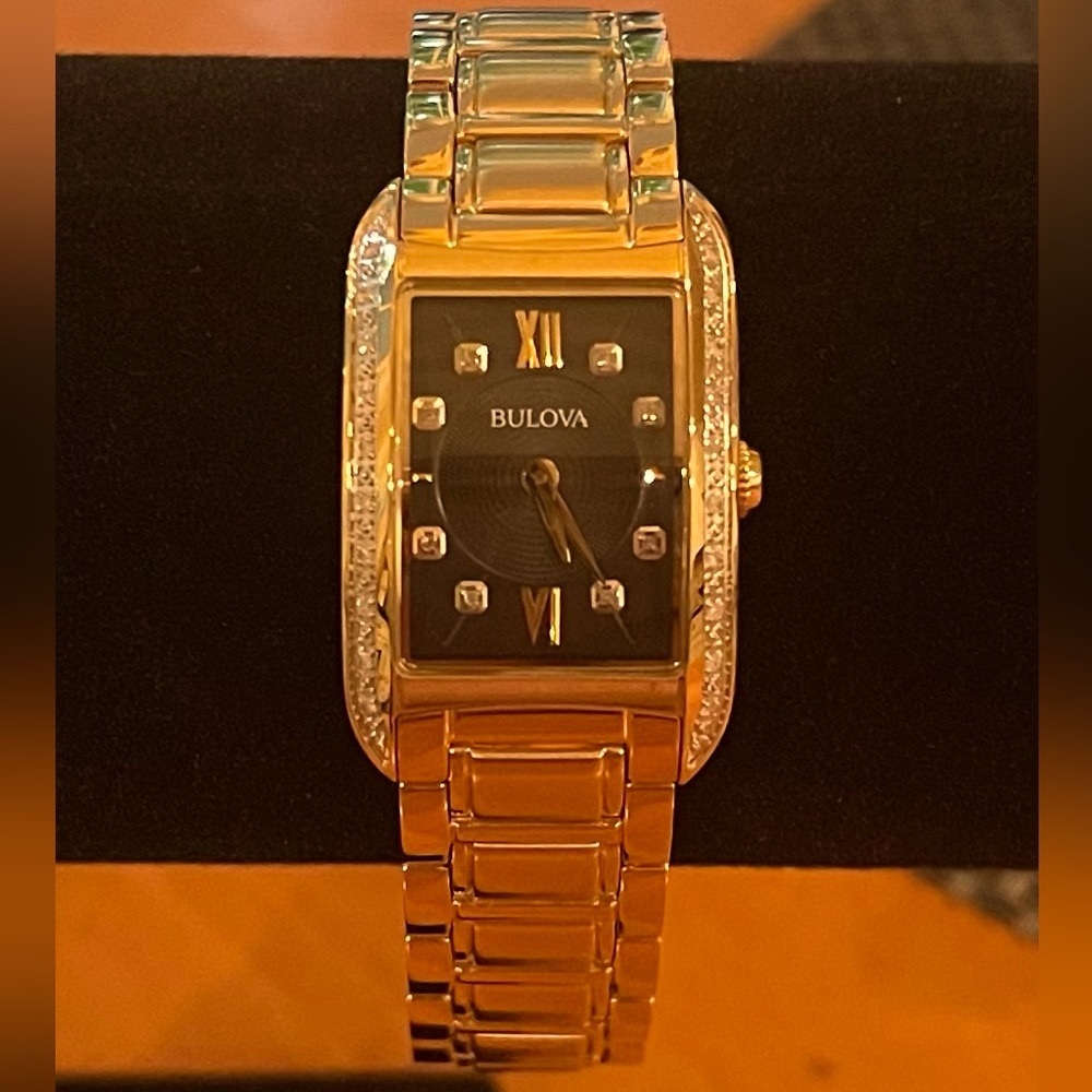 Bulova watch with diamonds